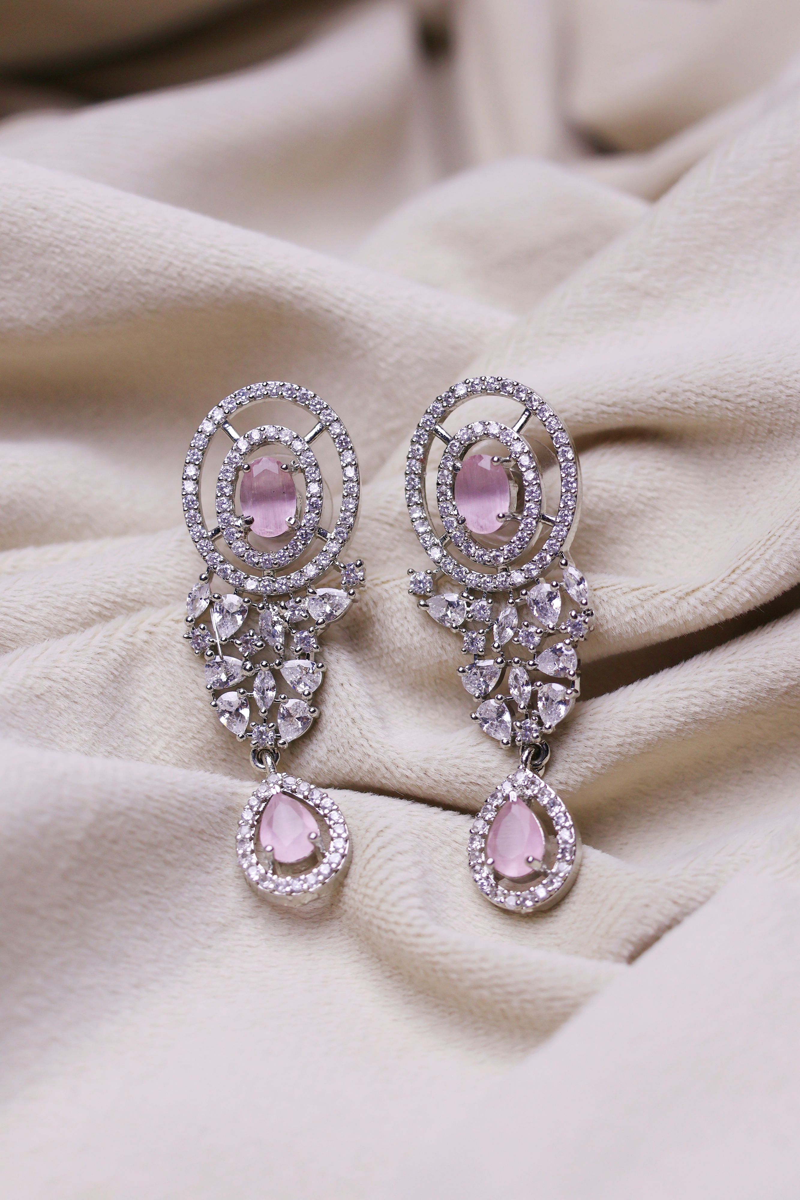 Crystal Rosaline Earrings